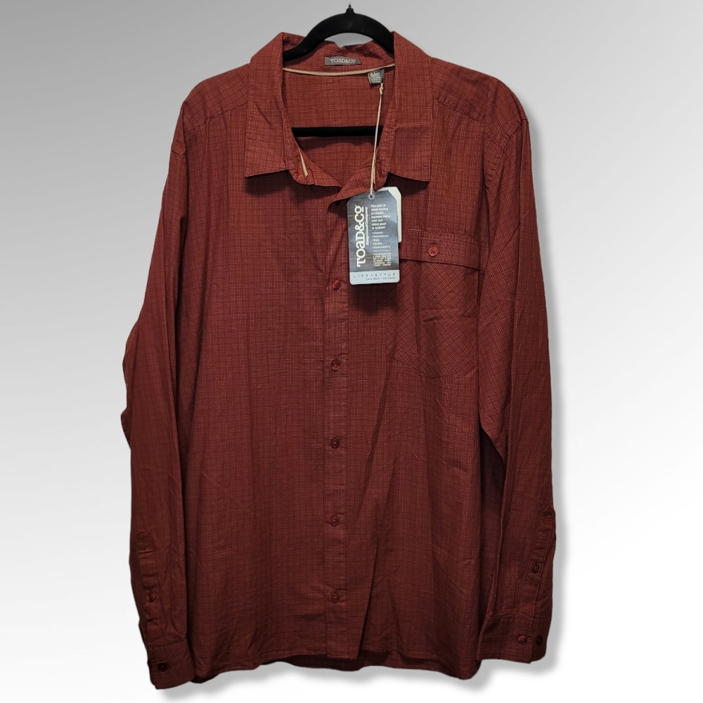 Toad&Co Airbrush Longsleeve Button Down Shirt NWT!! - Men's XXL
